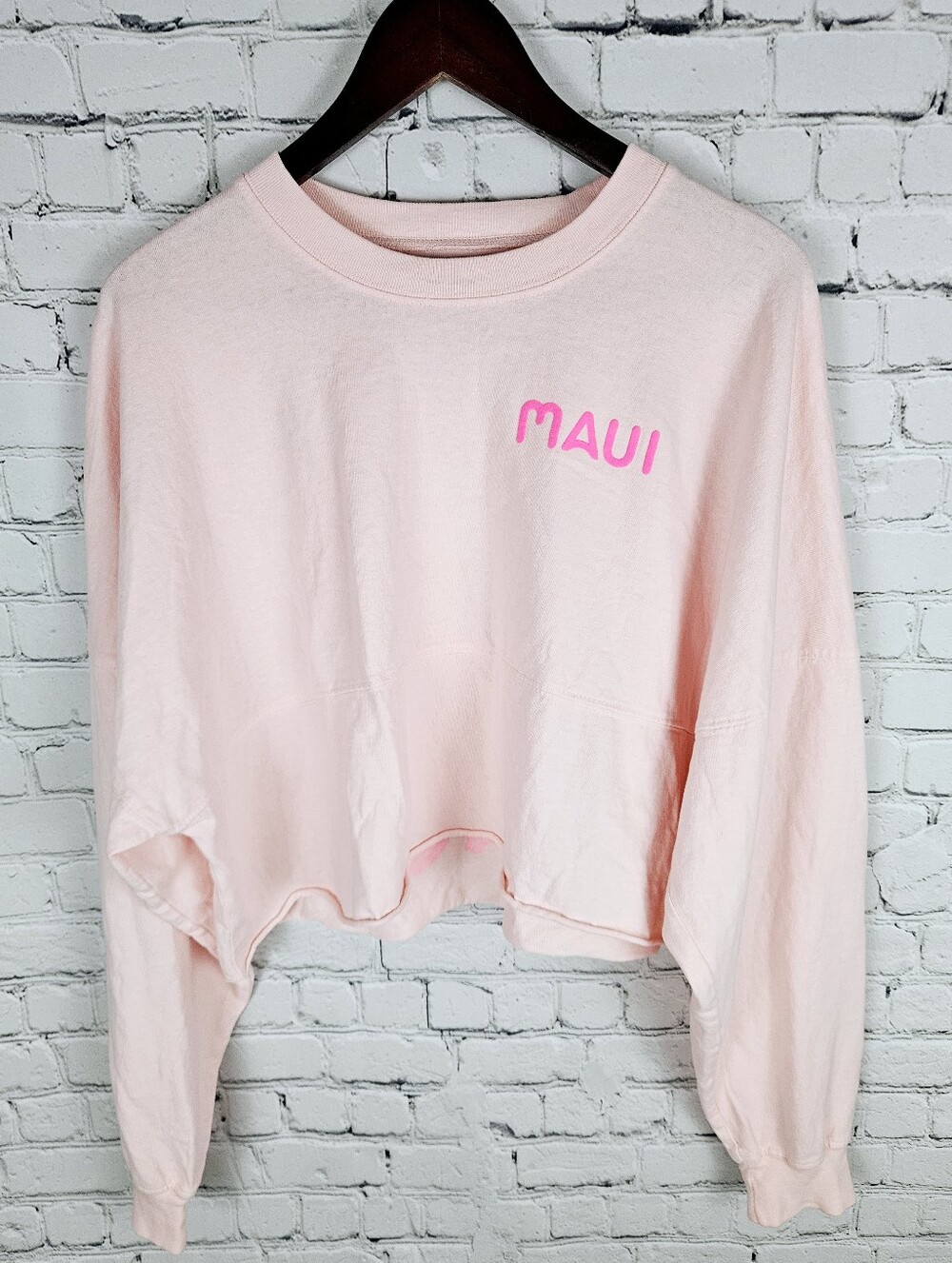 SPIRIT JERSEY | Maui Hawaii rainbow cropped boxy long sleeve shirt